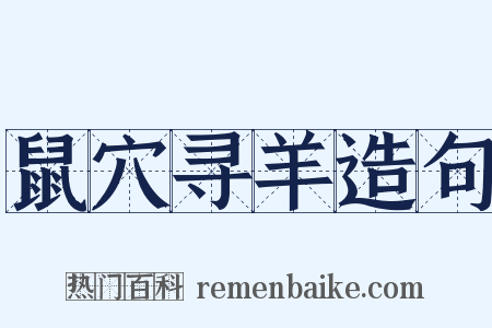 鼠穴寻羊造句是什么意思的图片